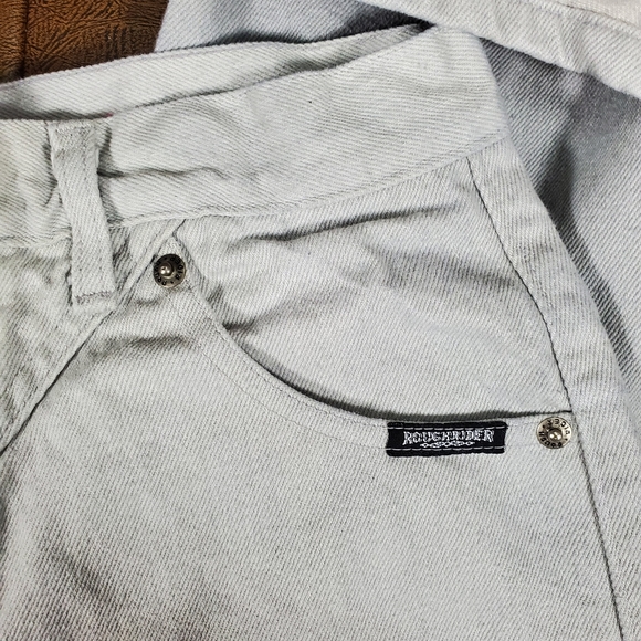 Vintage Rough Rider By Circle T Grey High Rise Jeans Ponchos on Waist, size 27 - Picture 3 of 8